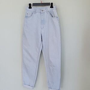 VINTAGE high waist light washed Lee jeans.  Made in USA.  Small waist, wide leg.